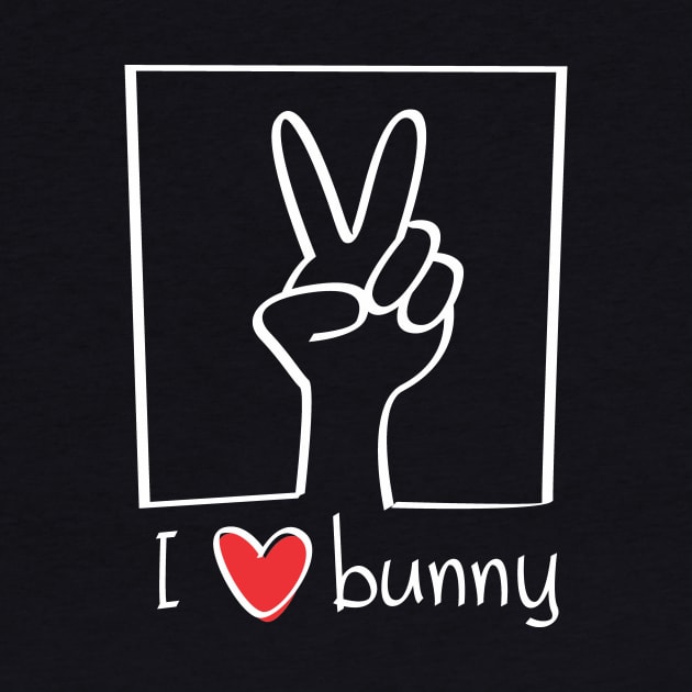 peace and love bunny by denufaw